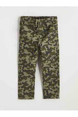 Lc Waikiki Yeşil Kamuflaj Desenli Erkek Çocuk Gabardin Pantolon Yesil
