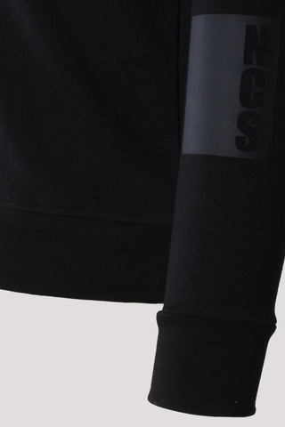 Erkek Sweatshirt Siyah Ön Cep Detaylı Relaxed Fit Double Face Crewneck Ncs Jeans 1640-siyah Siyah