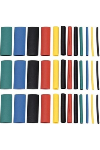 Renkli Isıyla Daralan Makaron Seti - 530 Adet Belirtilmemiş Belirtilmemiş Siyah