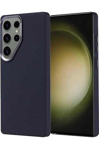 Galaxy Uyumlu S25 Ultra Kılıf Magsafe Şarj Özellikli Karbon Fiber Görünümlü Nekst K Altın Altın