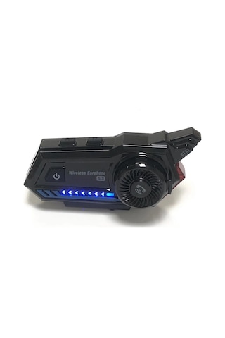 Motosiklet Kask Bluetooth Kulaklık Interkom Su Geçirmez Flaş Led Işıklı Intercom Kablosuz Kulaklık