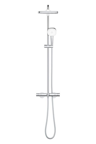 Grohe Tempesta System 250 Cube Duvara Monte Termostatik Bataryalı Duş Sistemi - 26975001 Gümüş