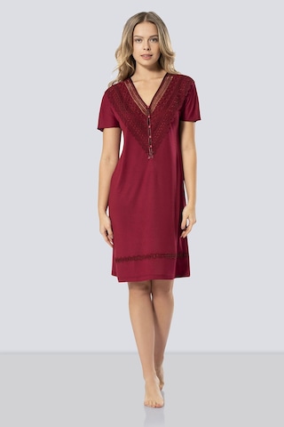 Türen Kadın V Yaka Gecelik 3282/bordo Bordo
