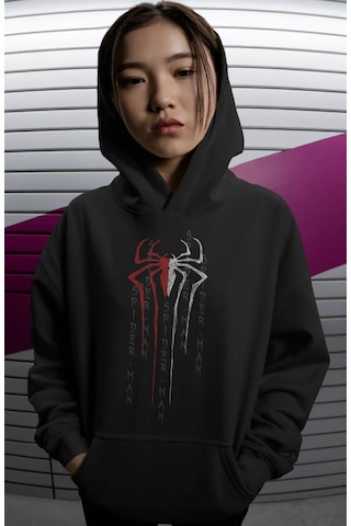 Sevbano Spider-man Örümcek Adam Logo Film Baskılı Unisex Oversize Premium Siyah
