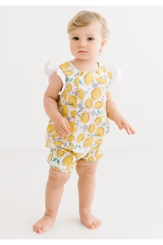 Minnie Mouse Lisanslı Sarı Kız Bebek Pamuk&cotton Tulum Mn17350 Sarı