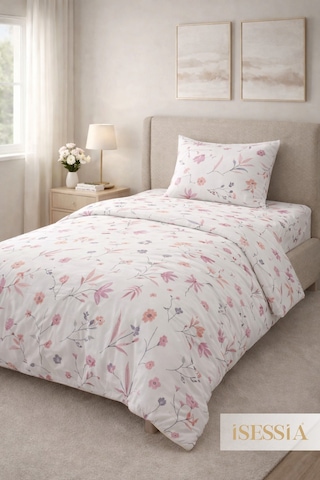 Fiora Tek Kişilik Çarşaflı Nevresim Takımı 160 X 240 Cm Pembe