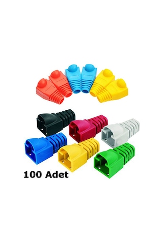 Rj45 Kılıf Cat5 Renkli Koruyucu Network Boot 100 Adet Papuç