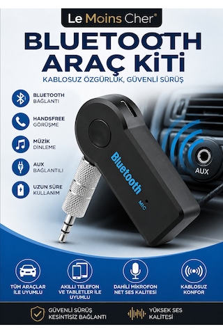 Ford Escort Glx Kablosuz Bluetooth Araç Kiti Aux Bağlantılı Handsfree Adaptör