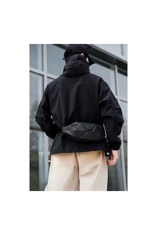 2As Suya Dayanıklı Unisex Bel Çantası - Fonksiyonel Tasarım 341 Siyah