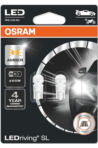 Osram W5w T10 Turuncu Led Park Ampulü 2827dyp-02b 1 Tk-2 Ad
