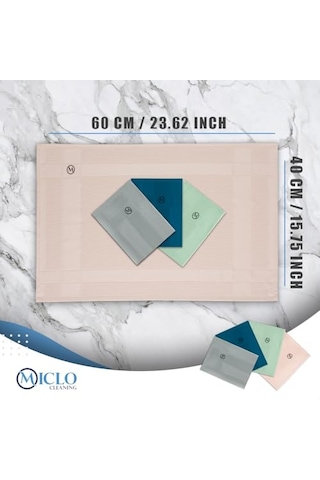 Mıclo Cleanıng Mikrofiber Temizlik Bezi Sihirli Bez, Cam Ve Ayna Bezi 4'lü Paket Somon Serisi Açık Bej