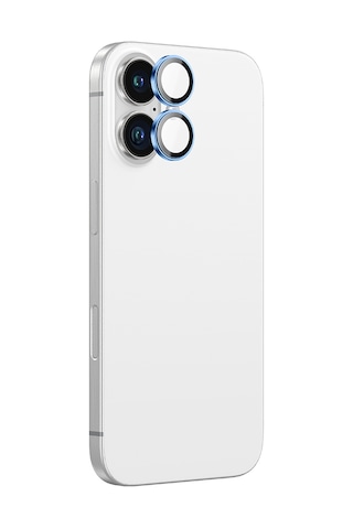 Apple Uyumlu iPhone 16 Amazingthing Yansıma Önleyici Kamera Lens Koruyucu Uygulama Aparatlı Mavi