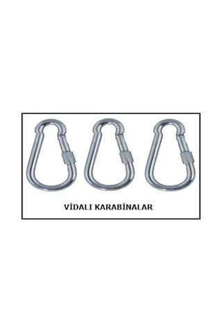 Vidalı Karabina Vidali Karabina 8 MM 10 Adet