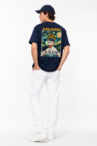 Bayloranzzo Van Gogh I Am Art %100 Pamuk Heavy Cotton Premium Kalite Unisex Tişört Lacivert