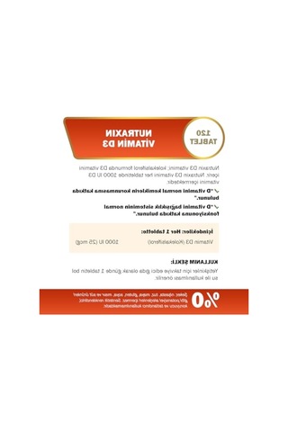 D3 Vitamini Takviye Edici Gıda 1000 Iu, 120 Tablet