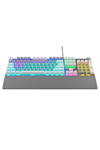 Rampage Kb-r28 Blade Plus Gri / Beyaz Gökkuşağı Mekanik Klavye