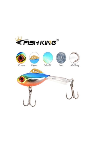 Balık Kral Kış Buz Balıkçılık Cazibesi Dengeleyici 3d Gözler Jig Yem Sert Cazibesi Jig Dengeleyiciler Balıkçılık Yem Levrek Ve Pike Yakalamak İçin 006-65mm-17g