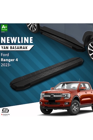 S-dizayn Ford Ranger 4 Newline Siyah Yan Basamak 203 Cm 2023 Üzeri A+ Kalite