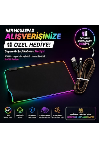 Dalong Led Işıklı Düz Mousepad 90x40 Cm