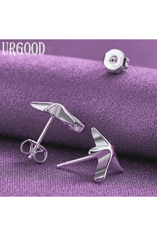 925 Ayar Gümüş Denizyıldızı Küpe Hediye Moda Takı