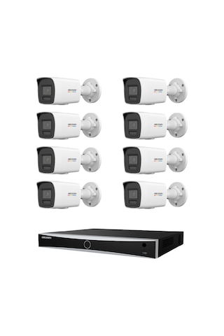 Hikvision 4 Mp 8 Kameralı Colorvu 3.0 Aı İp Güvenlik Kamera Seti Dahili Mikrofonlu