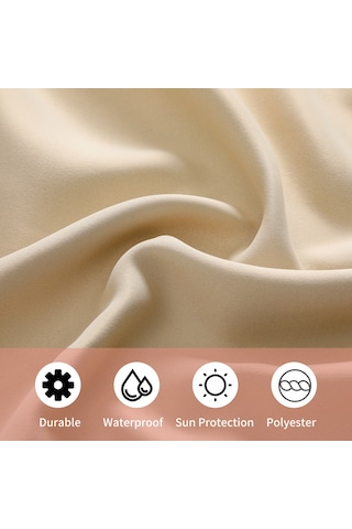 Vkemall Dayanıklı Su Geçirmez Poliester Perde, Tam Gizlilik Ve Güneş Engeli, Bahçe/ Havuz/ Veranda İçin, Tek Panel, 132x213 Cm