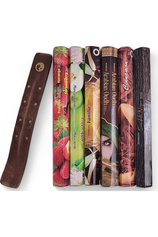 Srtrawberry, Apple, Vanilla, Arabian Qudh, Cinnamon, Sandal 6x20 Tütsü-hediyeli