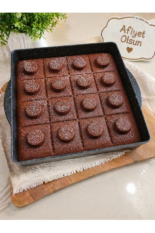 Kek Kalibi Yanmaz Yapismaz Granit Siyah