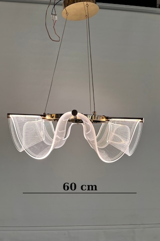 Modern Dalgalı Tasarım Led Sarkıt Avize Gri