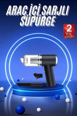 Astraltech Vakumlu Araç İçi Süpürge Taşınabilir Pratik Şarjlı Temizlenebilir
