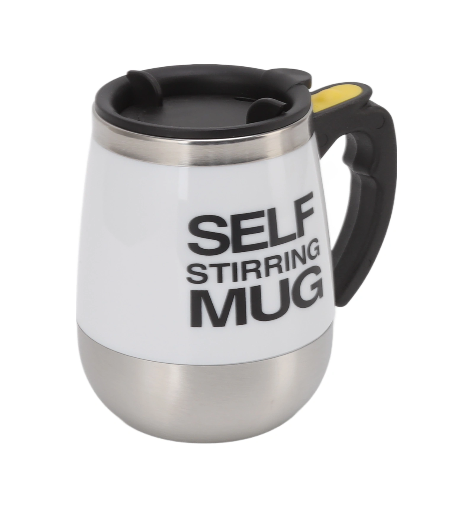 Kangvka Stainless Steel Otomatik Karıştırıcı Kupa - 400ml, Sessiz Teknoloji, Kahve/çay/protein İçin, Ev/ofis/seyahat Uygun, Pil Dahil Değil Siyah Siyah