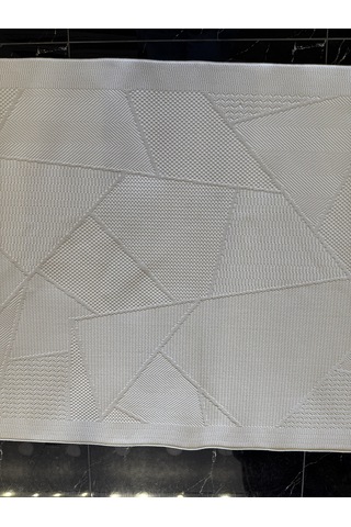 Eko Mono Mno Lux 01 White Hav Toz Vermez Kaymaz Tabanlı Şık Kilim Beyaz