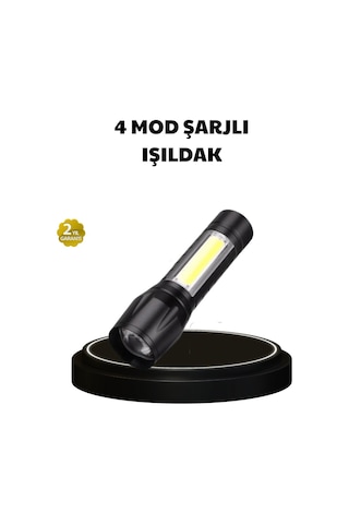 Northcity 4 Mod Şarjlı Işıldak Ultra Güçlü Cree Led Su Geçirmez Alüminyum Gövde