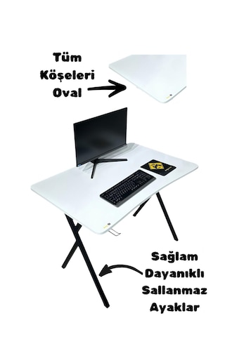 Heygaming2 Profesyonel Oyuncu Masası Beyaz 110 Cm Beyaz - Siyah