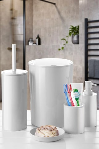 Primanova Flores 5 Li Banyo Seti Beyaz M-sas17-01 Beyaz