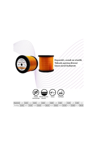 Mercan Standart 1 KG Sarı Bobin Misina