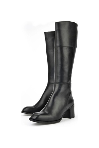 88065 Kadın Deri Klasik Çizme Siyah