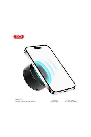 Xo C155 Otomatik Vakumlu Manyetik Telefon Tutucu - 4kg Taşıma Kapasiteli Metal Stand