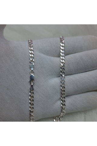 Bir Gümüş Aşkı 925 Ayar Gümüş 3.8 MM Gurmet Model Erkek Zincir Kolye