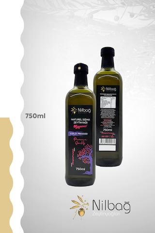 Nilbağ Zeytinyağları Ayvalık Naturel Sızma Zeytinyağı Meyvemsi Marasca Cam 750 ML