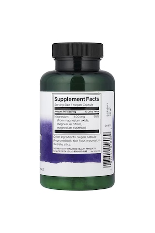 Swanson Triple Magnesium Citrate , Oxide Complex Muscle And Bone Health 400 Mg 100 Vegan Caps