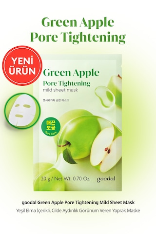 Yeşil Elma İçerikli Yaprak Maske Goodal Green Apple Pore Tightening Mild Sheet Mask