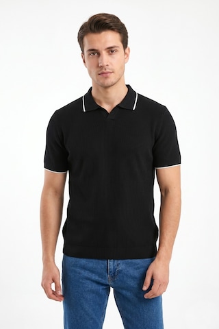 Baglan Erkek Spor Polo Yaka Triko Tişört Bgl-st05374 Siyah