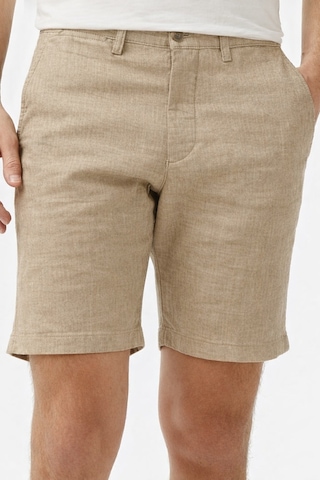 Lacoste Men's Slim Fit Bermuda Shorts Erkek Dar Kesim Keten Bermuda Şort Krem