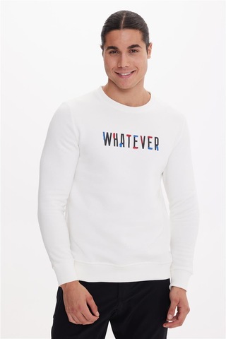 The Crow Whatever Ekru O-yaka Sweatshırt Ekru