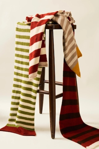 Manuka Çizgili Uzun Atkı Kiremit Aw25atk00008-08 Kiremit