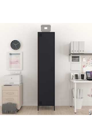 Pera Metal Elbise Dolabı, Soyunma Dolabı, Tek Kapılı, 41,50 X 40 X 189,50 Cm Ral 7016 Antrasit