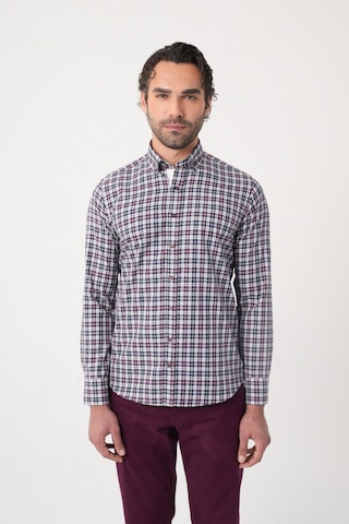 Bisse Uzun Kollu Paşa Yaka Regular Fit Erkek Bordo Gömlek Gmeks252131 E25 Bordo