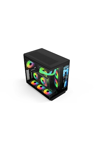 Gametech Vision Lcd 7 Argb Fanlı Siyah Gaming Kasa