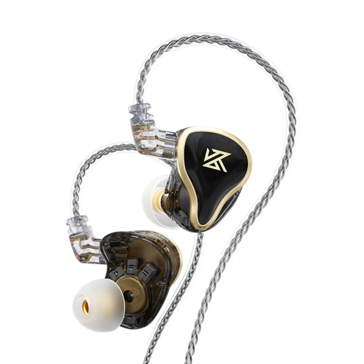Kz Zas Hi-fi Siyah Mikrofonlu 3.5mm In Ear Monitör Kulak İçi Hibrit Iem Kulaklık Kz-zas-mıc-bk
